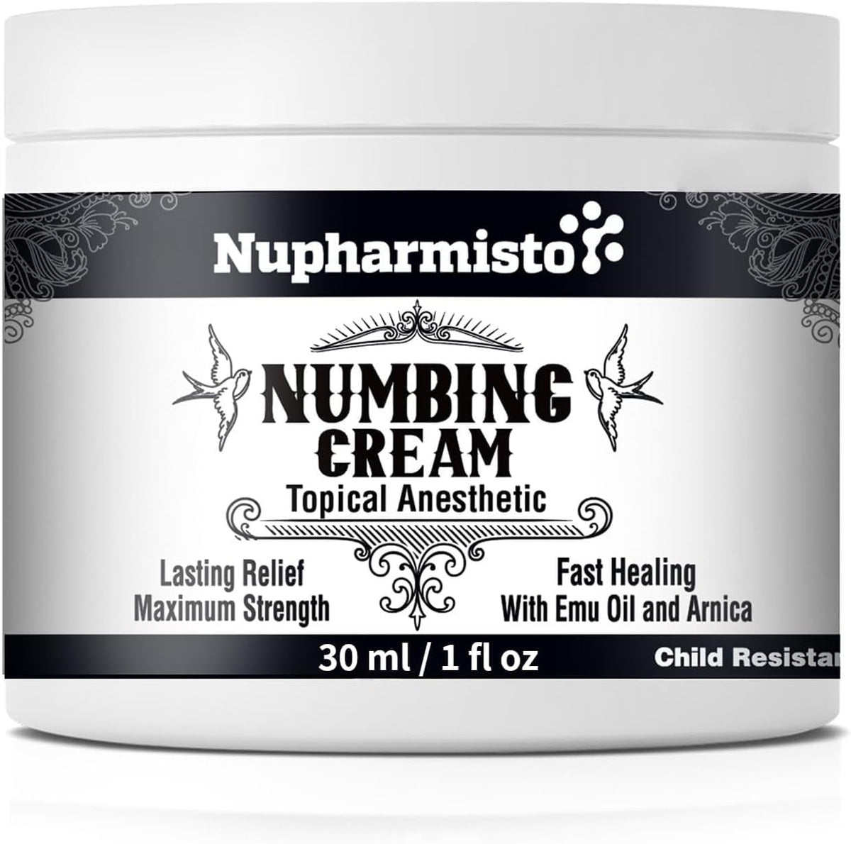 Nupharmisto Numbing Cream Maximum Strength : Long Lasting Numbing Cream with 5X Numbing - Emu Oil and Arnica 30 ml / 1 fl oz NupharmistoBuy Supplements Australia