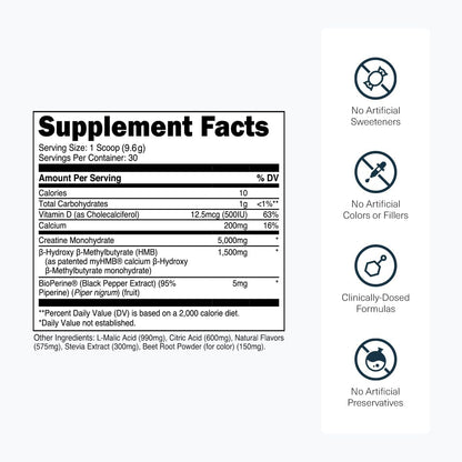 Transparent Labs Creatine HMB (30 Servings, Tropical Punch) & Creatine HMB (30 Servings, Unflavored)