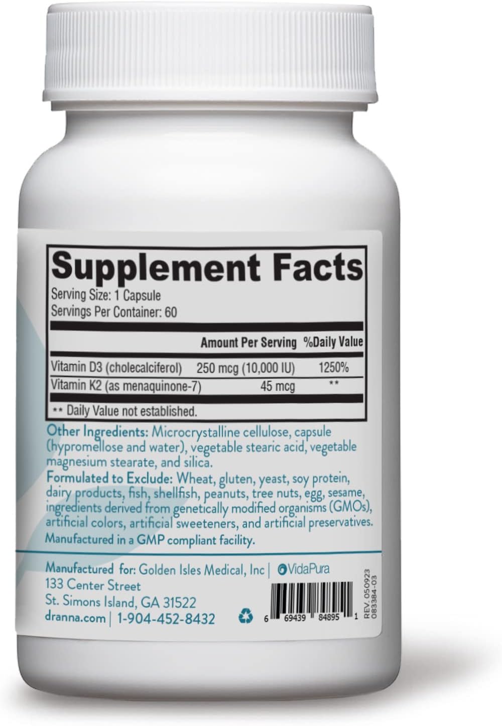 VIDAPURA Ray of Strength D3K2 by Dr. Anna Cabeca, Bone, 60 Softgels | High-Potency Vitamin D3 5000 IU & K2 (MK-7) Supplement – Bone, Immune & Heart Support