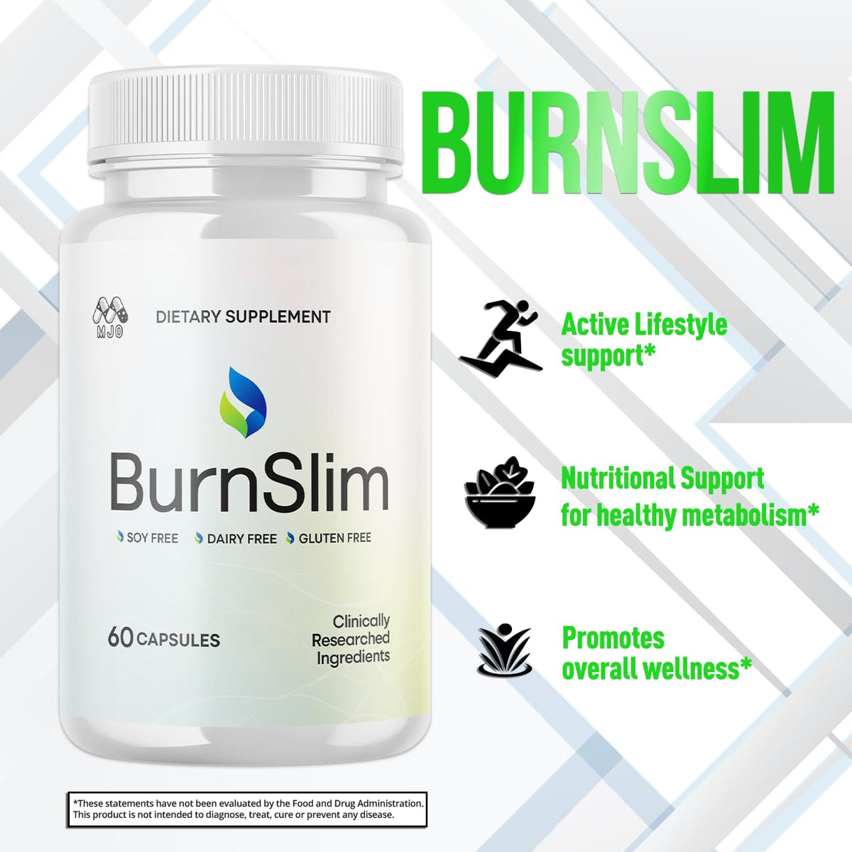 (5 Pack) Burn Slim Capsules, Official Burnslim Pills with All Natural Ingredients, Advanced Burn Slim Health and Wellness Supplement Supporting Active Lifestyle for Women and Men (300 Capsules) MJOBuy Supplements Australia