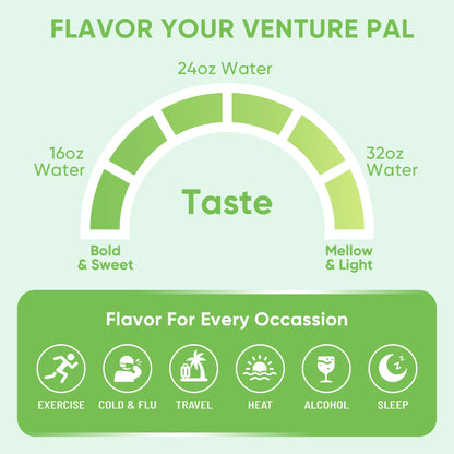 Venture Pal Sugar Free Electrolyte Powder, Liquid Daily IV Hydration Packet | 7 Electrolytes & 5 Vitamins, Electrolytes Dink Mix for Party Recovery & Instantly Hydration, Vegan, Keto-Friendly, 16 Sticks