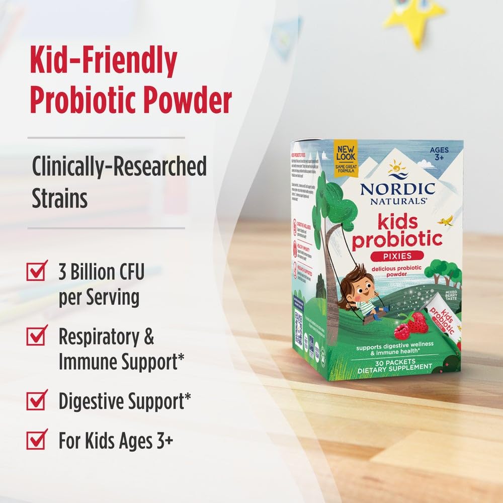 Nordic Naturals Children's Vegan Probiotic Powder Bundle - Baby’s Nordic Flora Probiotic Powder, Unflavored - 30 Packets - 4 Billion CFU Nordic NaturalsBuy Supplements Australia