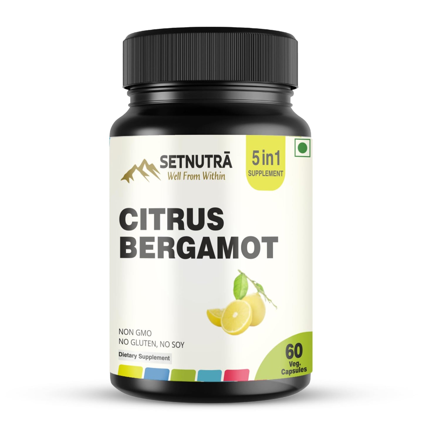 Setnutra Citrus Bergamot supplement bottle on a white background