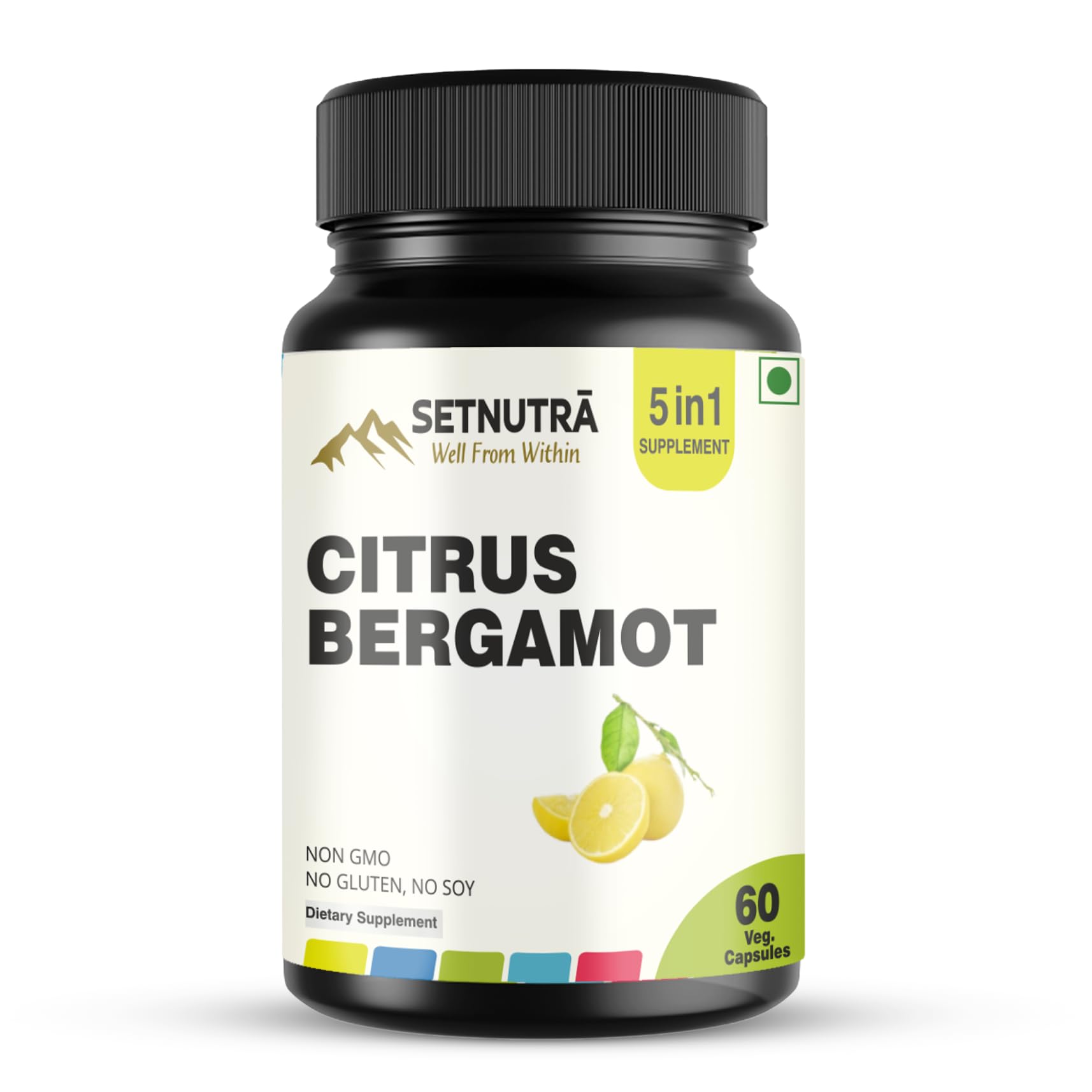 Setnutra Citrus Bergamot supplement bottle on a white background