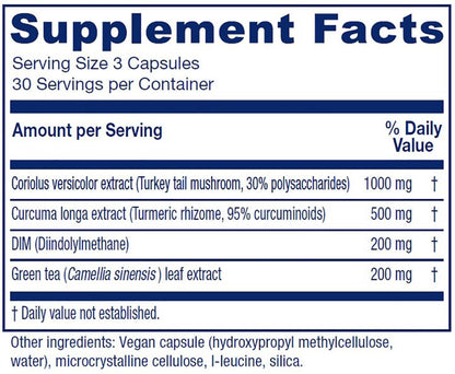 Vitanica CCDG Blend, Immune Support, DIM Supplement 200mg, Turkey Tail Mushroom, Turmeric, Green Tea, Vegan, 90 Capsules Vitanica buy supplements Au