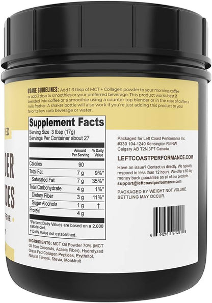 Left Coast Performance Keto MCT Powder + Collagen and Keto Cheesecake Meal Replacement