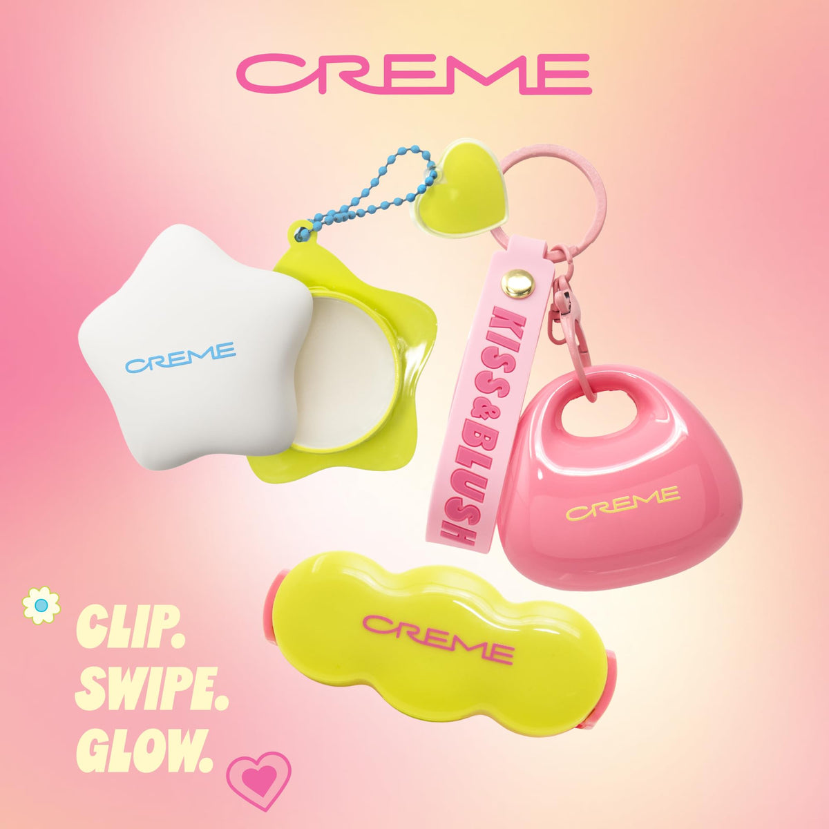 The Crème Shop Shimmer Pop Clip-On Lip Gloss | Korean Makeup, Cute Clip Accessory, Hydrating, Non-Sticky, Shea Butter, Hyaluronic Acid, Vitamine E- Nude Orbit The Crème ShopBuy Supplements Australia