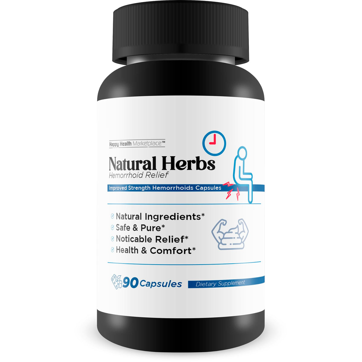 Natural Herbs Hemorrhoids Capsules - Our Best Hemorrhoid Relief Supplement - Premium Natural Herbs Strength Hemorrhoids Capsules - Hemorrhoids Natural Herbs Hemorrhoid Treatment Hemorrhoids Treatment Happy Health MarketplaceBuy Supplements Australia