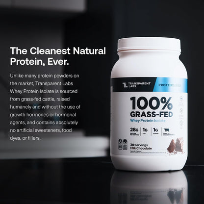 Transparent Labs Grass-Fed Whey Protein Isolate, French Vanilla, Creatine HMB, Unflavored