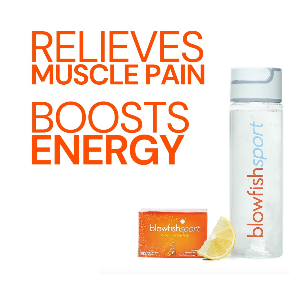 Blowfish Sport | 4 Pack | Pain Relief for Athletes | Eases Sore Muscles | Boosts Energy | Effervescent Formula Works Fast | Perfect for Morning Workouts BlowfishBuy Supplements Australia