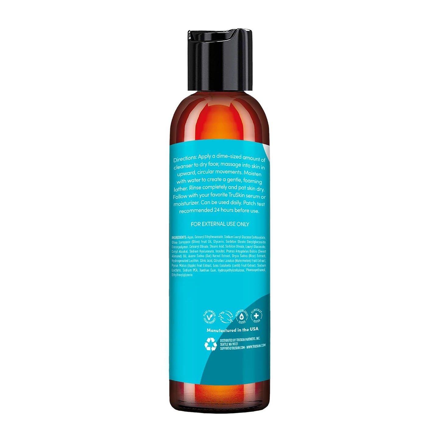 TruSkin Soothing Cleansing Milk with Rice & Oat Milk, 5 fl oz | With Hyaluronic Acid to gently remove makeup, cleanse and hydrate sensitive skin without stripping moisture
