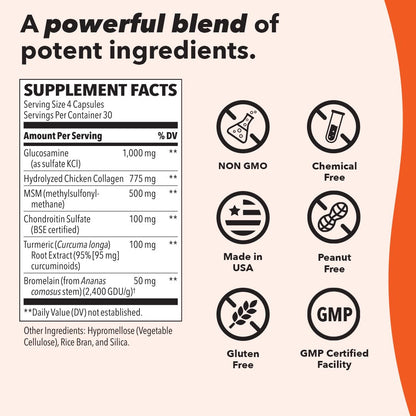 LifeSeasons Mobili-T - Joint Support Supplement - Reduces Aches & Discomforts - Increase Range of Motion - Rebuild Tissue & Cartilage - MSM Chondroitin Collagen Glucosamine & Turmeric - 208 Capsules LifeSeasonsBuy Supplements Australia