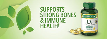 Nature's Bounty Immune Health Vitamin D3 5000 iu, Rapid Release 400 Softgels