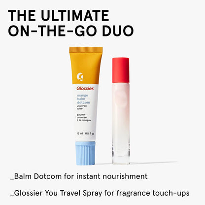Glossier Balm Dotcom Hydrating Tinted Lip Balm - Universal Salve, Up to 12Hr Moisture for Dry Lips, Cuticles & Skin - Lanolin, Beeswax & Castor Oil - Mango, Tropical Peach Tint, 15ml GlossierBuy Supplements Australia