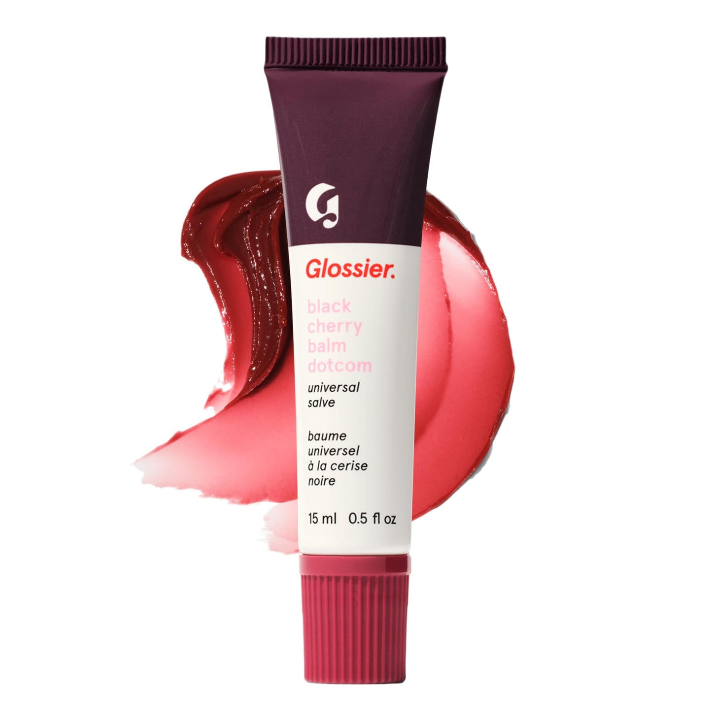 Glossier Balm Dotcom Hydrating Tinted Lip Balm - Universal Salve, Up to 12Hr Moisture for Dry Lips, Cuticles & Skin - Lanolin, Beeswax & Castor Oil - Black Cherry, Burgundy Tint, 15ml GlossierBuy Supplements Australia