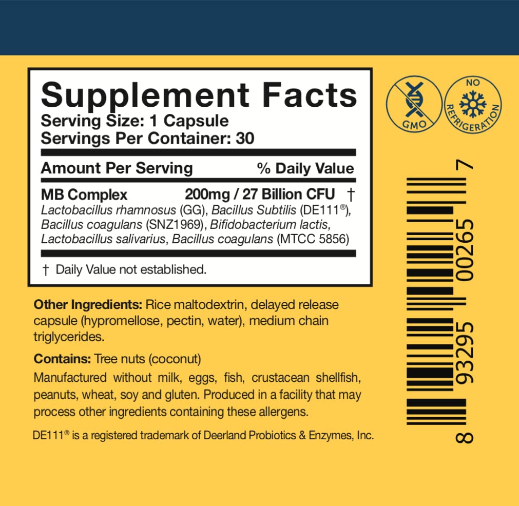 Researched Nutritionals Multi-Biome - Dual-Action Probiotics for Women & Men - Spore + Live Strain Formula with Delayed-Release Capsules for Gut Health, Histamine & Immune Support (30 ct) Researched Nutritionals buy supplements Au
