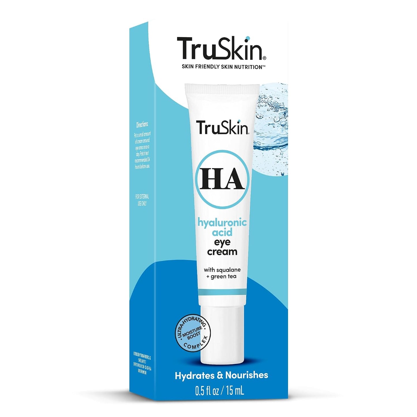 TruSkin Hydrating Eye Cream for Dark Circles & Puffiness, 0.5 fl oz | With Hyaluronic Acid, Squalane and Green Tea to hydrate, brighten and visibly smooth the under eye area