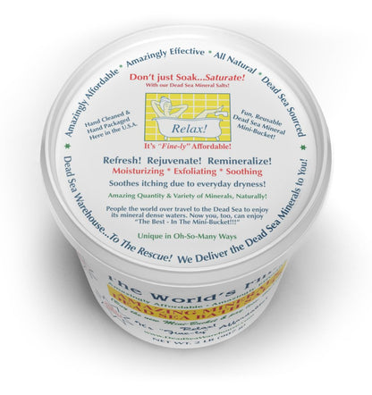 Dead Sea Warehouse-Amazing Minerals Dead Sea Bath Salts,100% Full Mineral Therapeutic Bath Salts, Detoxifying & Moisturizing, Exfoliating for Dry Skin, Unscented(5 lbs)