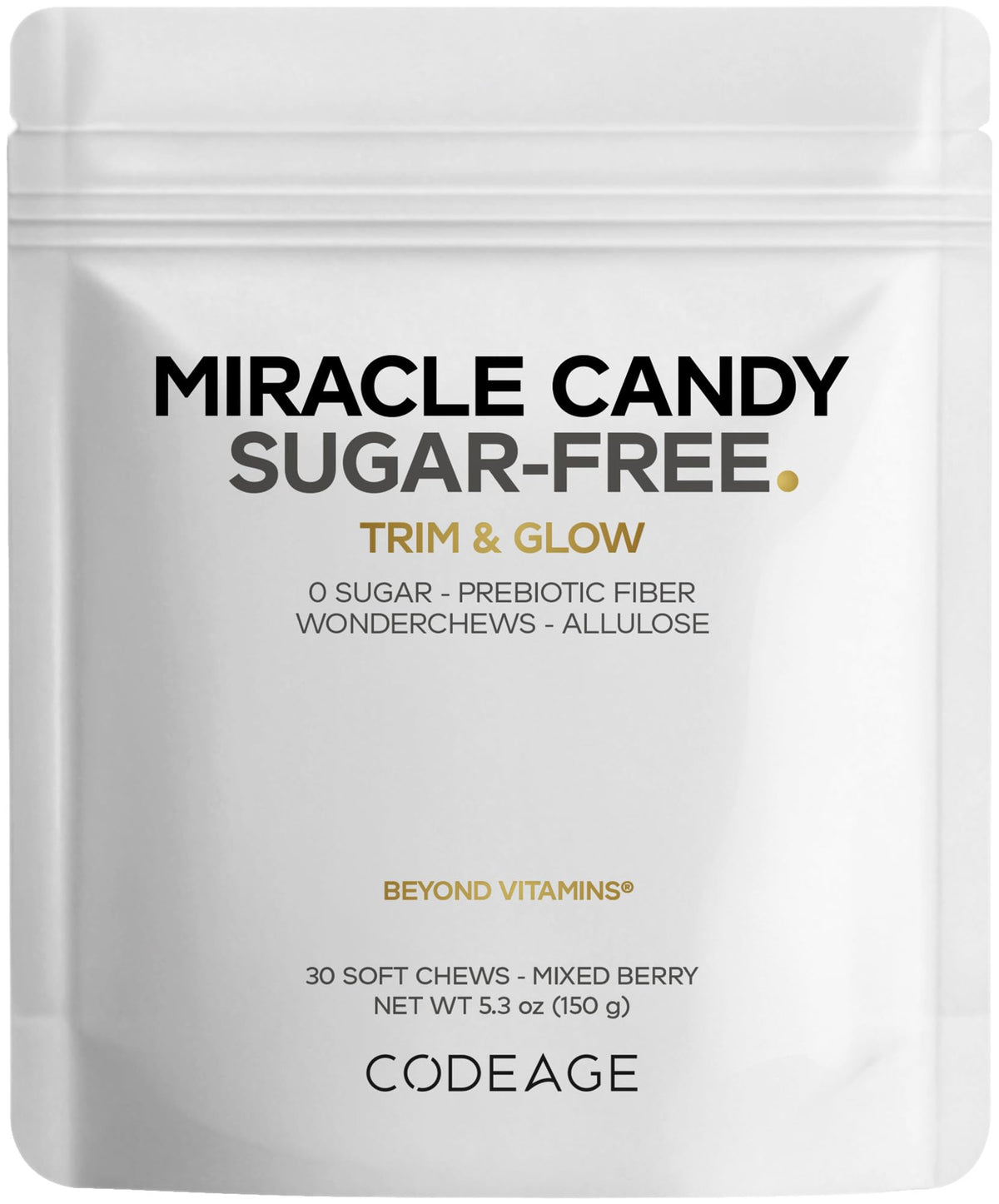 Codeage Miracle Candy Sugar-Free Candies, Mixed Berry Soft Chews – Allulose, Prebiotic Fiber – Low-Calorie Wonderchews – 0g Sugar Soft Chews - 30 Count CodeageBuy Supplements Australia