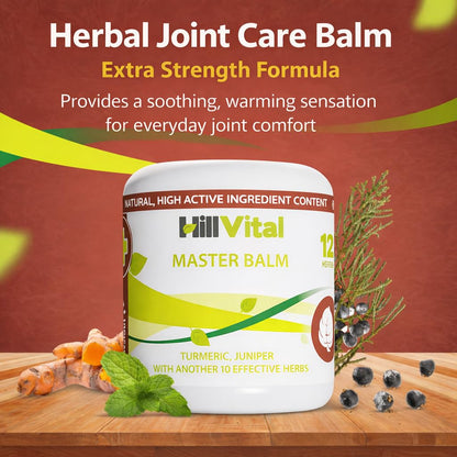 HillVital Herbal Joint Care Balm – Soothing Arnica & Turmeric Blend for Muscles & Joints – Lightweight Herbal Cooling Gel with Mint & Rosemary – Fast-Absorbing Natural Topical Cream Hill Vital Natural SolutionsBuy Supplements Australia