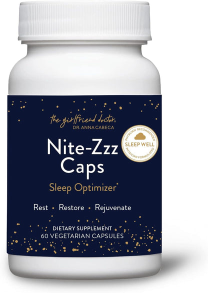 VIDAPURA Nite-Zzz Sleep Support by Dr. Anna Cabeca – Melatonin-Free Herbal Formula with Magnesium & L-Theanine – Supports Relaxation & Restful Sleep – 60 Capsules | Melatonin-Free Herbal Formula with Magnesium & L-Theanine – Supports Relaxation & Restful