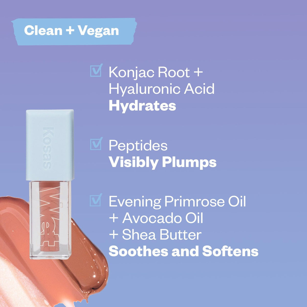 Kosas Wet Lip Oil Gloss - Hydrating Lip Plumping Treatment with Hyaluronic Acid & Peptides, Non-Sticky Finish (Unbuttoned) KosasBuy Supplements Australia