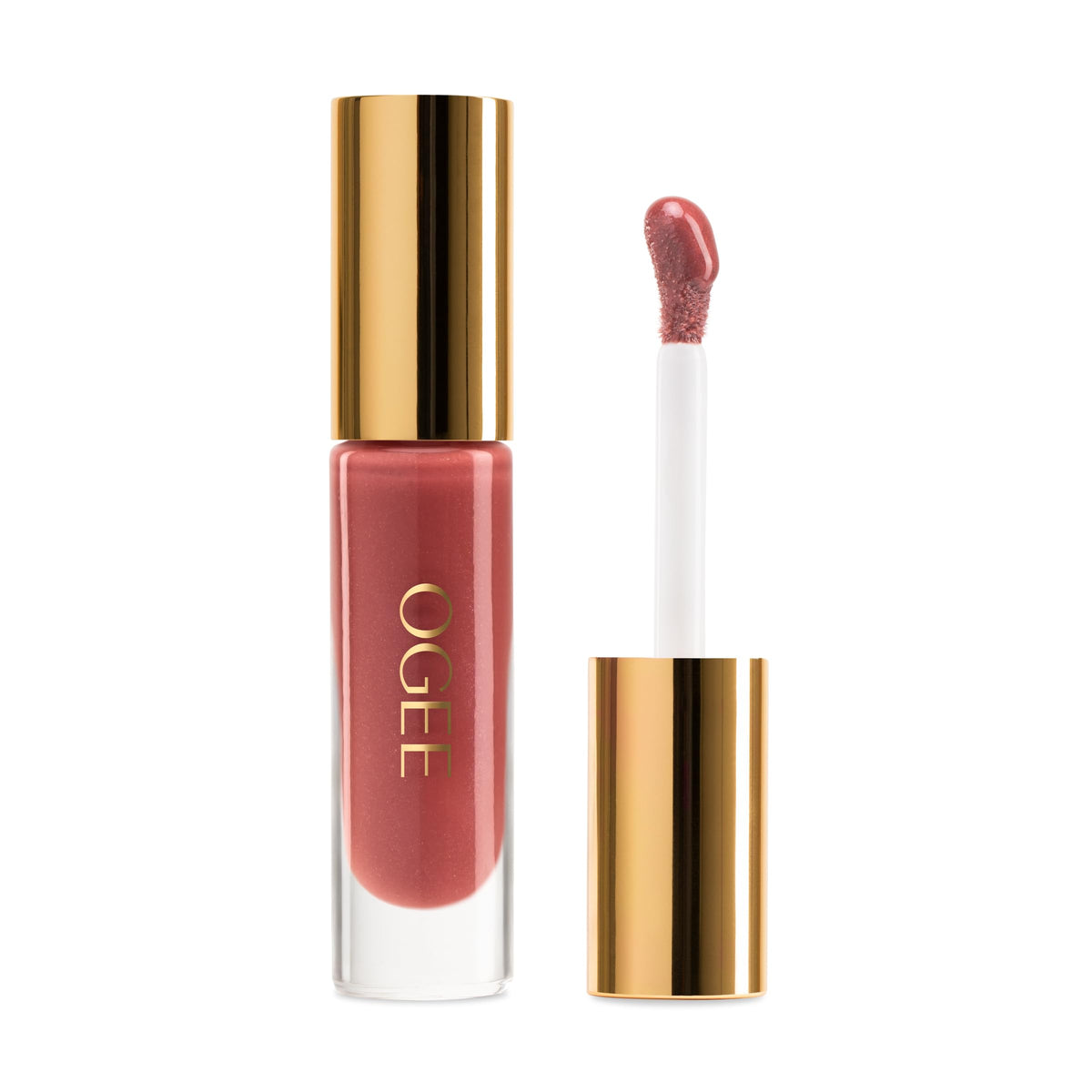 Ogee Beyond Clean Lip Gloss - Certified Organic Lip Gloss for Women - Effortlessly Plump, Hydrate & Add High-Shine Color, Freesia - Desert Rose Shimmer OgeeBuy Supplements Australia