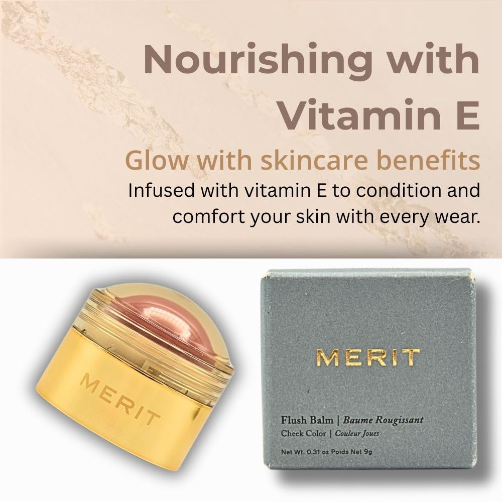 MERIT Flush Balm Cream Blush – Archival Cool Mauve | Hydrating Radiant Cheek & Lip Tint Stick with Vitamin E | Lightweight, Buildable, Vegan & Cruelty-Free Blush MeritBuy Supplements Australia