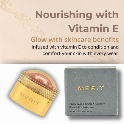 MERIT Flush Balm Cream Blush – Archival Cool Mauve | Hydrating Radiant Cheek & Lip Tint Stick with Vitamin E | Lightweight, Buildable, Vegan & Cruelty-Free Blush MeritBuy Supplements Australia