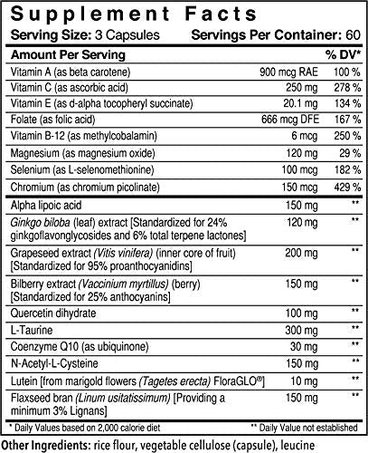 Patient One OpticOne | Supplement to Support Optic Nerve Health and Eyesight Function* | With Vitamins A and E, Lutein, ALA and More | 180 Capsules Patient One buy supplements Au