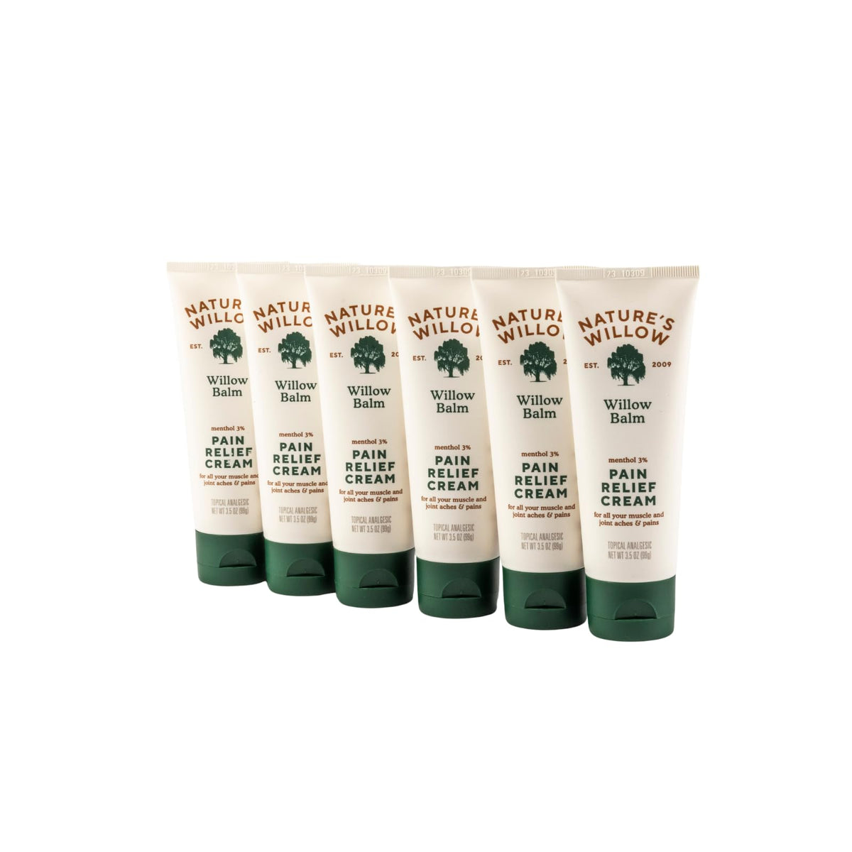 Nature's Willow Willow Balm Natural Pain Relief Cream for Muscles & Joints | Fast-Acting with Willow Bark & Menthol | Free from Artificial Fragrances & Dyes | 6-Pack | 3.5 fl oz Nature's WillowBuy Supplements Australia