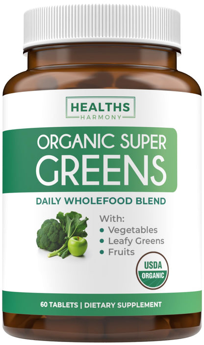 Super Greens & Vitamin C (1-Month Supply) Greens & C Synergy Bundle of Organic Super Greens Powder - Complete Superfood (60 Capsules) & & Vitamin C Immune Support (60 Vegetarian Caps)(Non-GMO) Healths Harmony buy supplements Au