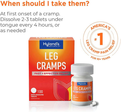 Bundle of Hyland's Leg Cramps Tablets, 100 Count and Leg Cramps PM Nighttime Formula, Natural Relief of Calf, Foot and Leg Cramps, 50 Count Hyland'sBuy Supplements Australia