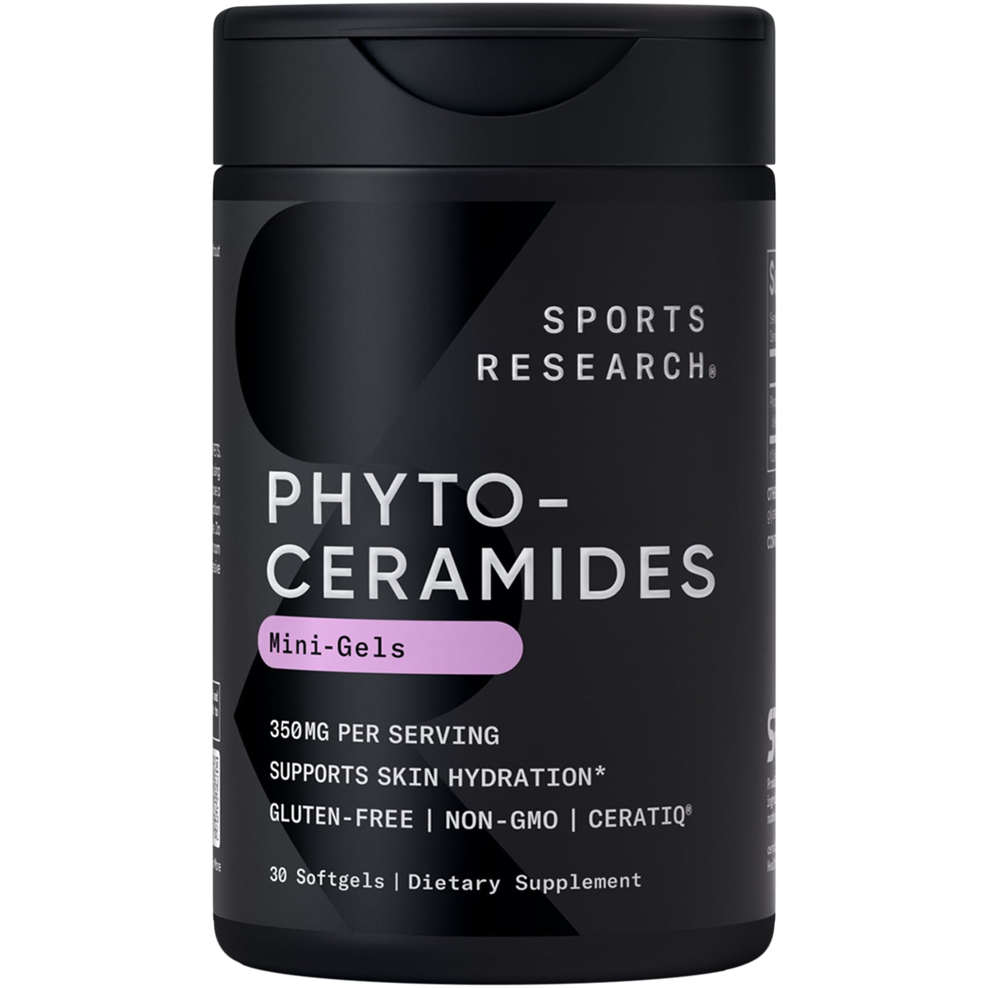 Sports Research® Phytoceramides 350mg per softgel - Plant Derived Ceramides for Healthy Skin and Hydration - Non GMO with No Fillers or Synthetic Vitamins - 30 Liquid softgels Sports Research buy supplements Au
