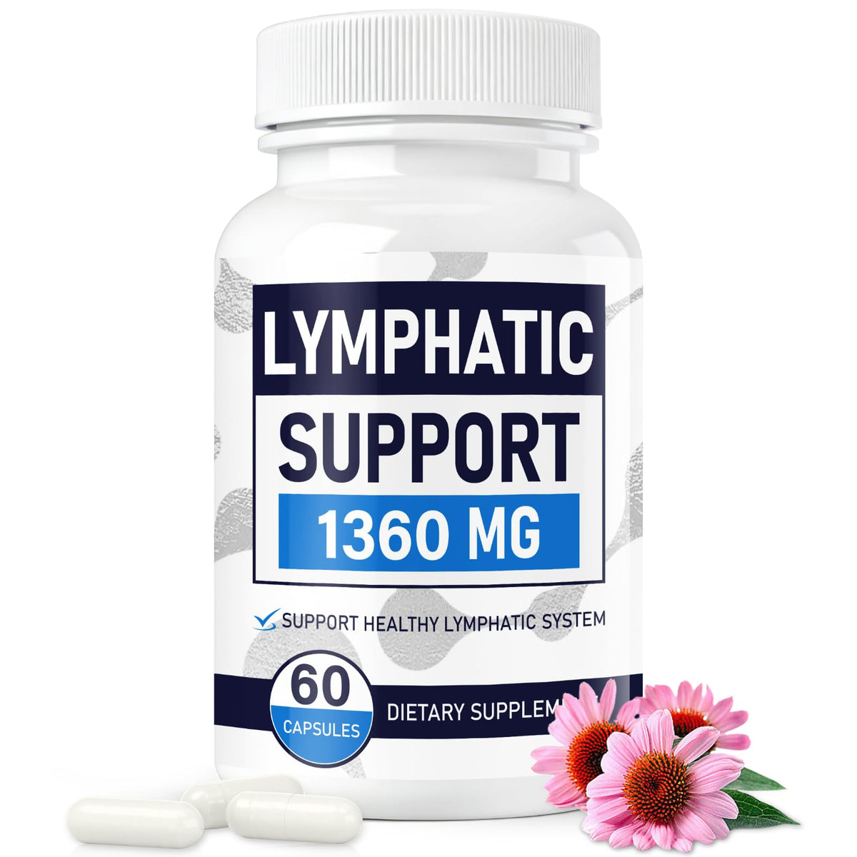 Lymphatic Drainage Supplements for Lymph System Cleanse & Immune Support, Lymphatic Support Supplement, Detox & Liver Health, Natural Herbal Blends with Echinacea, Dandelion, Burdock, 60 Capsules SOPMYBFRU buy supplements Au