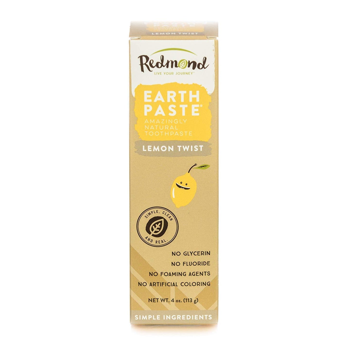 Redmond Earthpaste with Silver - Natural Non-Fluoride Toothpaste, 4 Ounce Tube (Peppermint)
