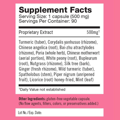 Herbalogic - Peacekeeper CX Herb Capsules - Reduces PMS Related Mood Swings - Reduces Cramps & Pain Associated with Monthly Periods - Contains Turmeric & Corydalis - 30 Cap Count HerbalogicBuy Supplements Australia