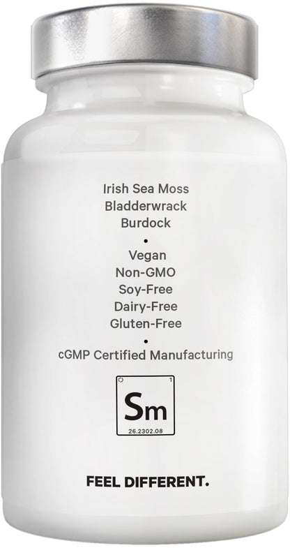 Amen Sea Moss Supplement - 1000mg Organic Irish Sea Moss, Bladderwrack, Burdock - Vitamin C, Aloe Vera, Black Pepper - Seaweed Superfood, Vitamins, Minerals, and Antioxidants - Non-GMO - 90 Capsules Amen buy supplements Au