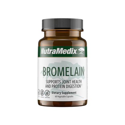 NutraMedix Bromelain Supplements - Proteolytic Enzymes from Pineapple Stems + Bromelain 1,000mg - Designed to Offer Digestion, Exercise and Joint Support - Gluten, Soy and Dairy-Free (60 Capsules) NutraMedix buy supplements Au