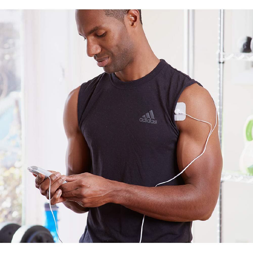 AccuRelief TENS Unit Muscle Stimulater Pain Relief System - Electric Muscle Stimulator with Electrodes for Neck, Back, and Full Body, White and Blue AccuReliefBuy Supplements Australia