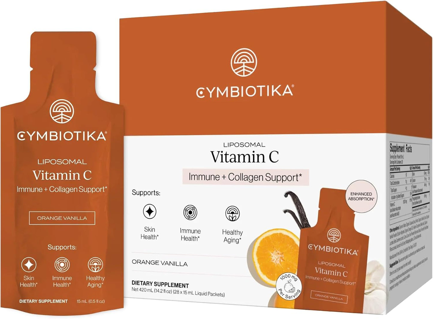 CYMBIOTIKA Liposomal Vitamin C 1000mg with Biotin for Skin