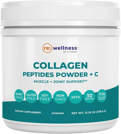 Reignite Wellness by JJ Virgin | Collagen Peptides Powder | Collagen Peptides Powder Supplement | Hair, Skin & Nails Support | Muscle & Joint Support Supplement | 30 Servings
