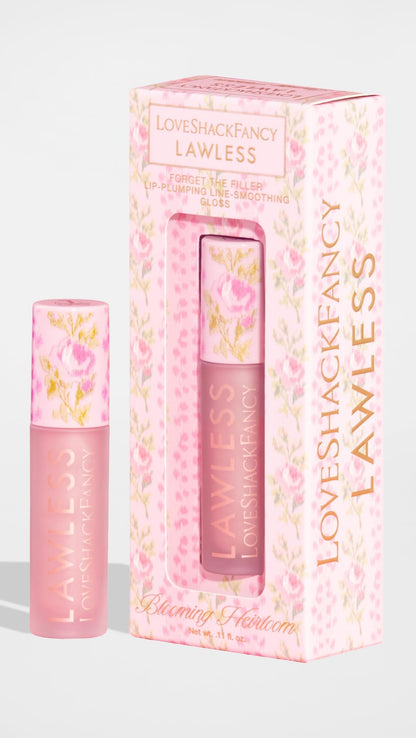Lawless Women's x LoveShackFancy Forget The Filler Lip Plumping Gloss, Blooming Heirloom, Pink, 0.11 Ounce LawlessBuy Supplements Australia
