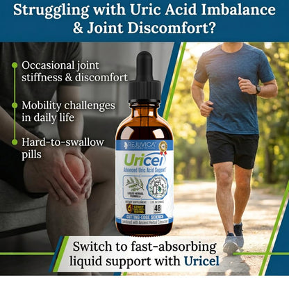 Uricel - Advanced Uric Acid Support & Cleanse Supplement - Liquid Delivery for Better Absorption - Tart Cherry, Chanca Piedra, Celery Seed, Turmeric & More! Rejuvica Health buy supplements Au