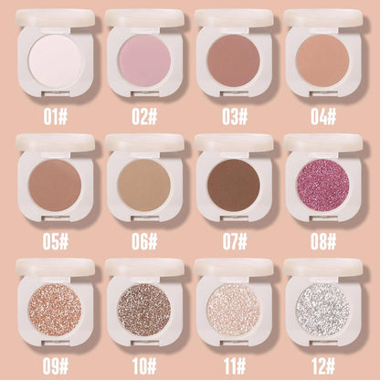 FeiCuiYun Glitter Shimmer Sparkle Eye Shadow Palette Makeup for Older Women, Pearl White Silver Glitter Shimmer Metallic Holographic Iridescent Cream Iridescent Single Monochrome Eyeshadow Makeup, 11 FeiCuiYunBuy Supplements Australia