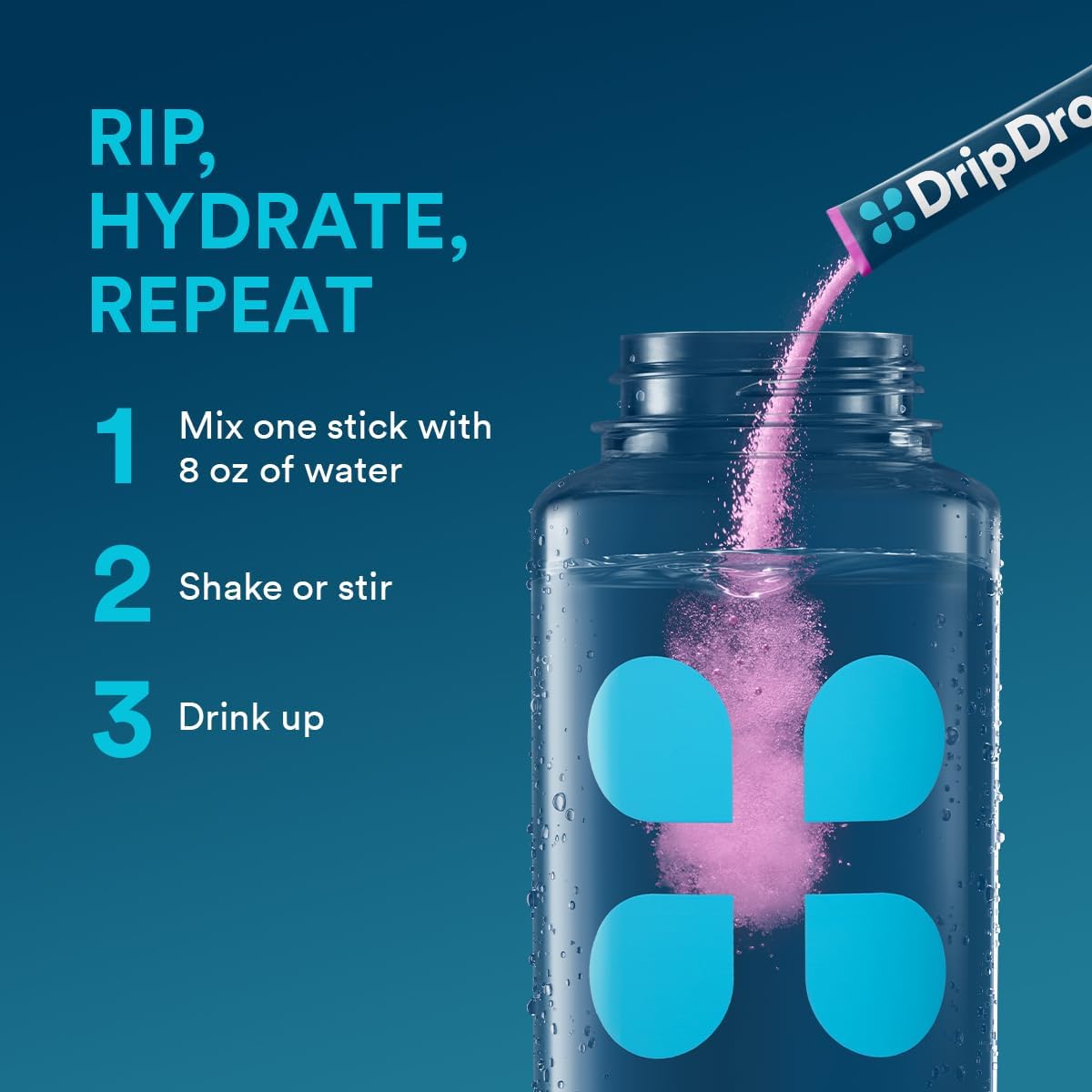DripDrop Hydration Berry & Lemon Bundle, Electrolyte Packets, 64 Count | Lemon, Berry; 3X Electrolytes; Potassium, Magnesium, Zinc, Vitamin C; Single Serve; Portable; Daily Use, Workouts, Travel