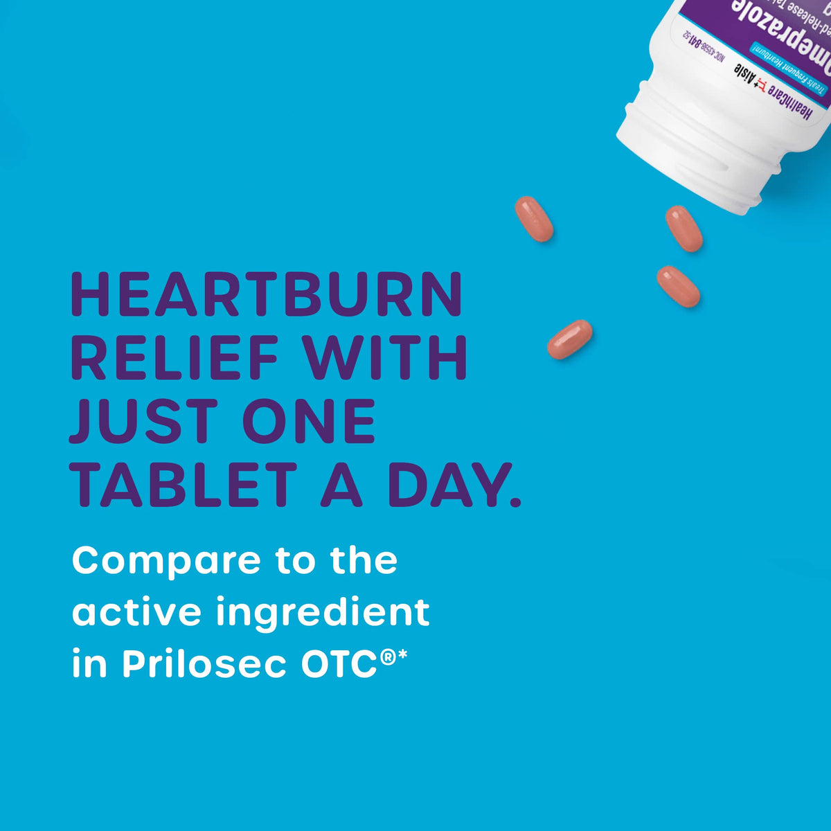 HealthCareAisle Omeprazole 20 mg - 42 Delayed-Release Tablets - Acid Reducer, Treats Frequent Heartburn HealthCareAisle buy supplements Au
