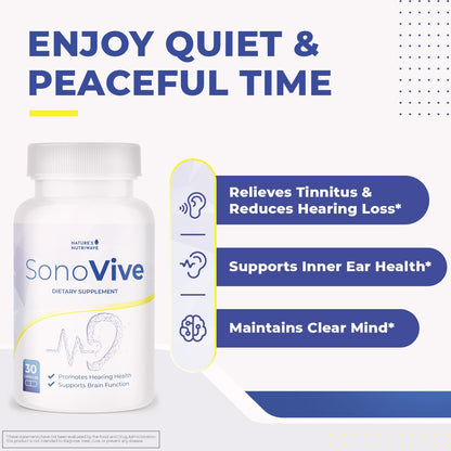 SonoVive – Original Formula Capsules – 30 Ct, 1 Month Supply | Original-formula capsules, plant-based | Easy-to-swallow daily capsule