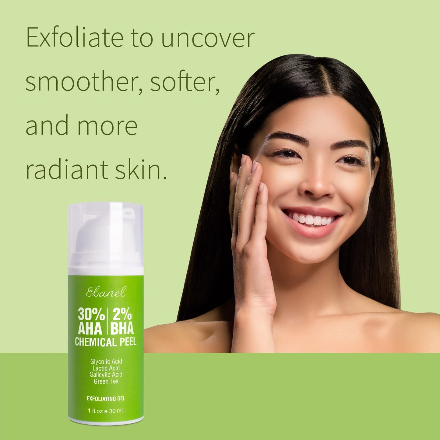 Ebanel Bundle of 30% AHA 2% BHA Chemical Peel and Advanced Silicone Scar Gel
