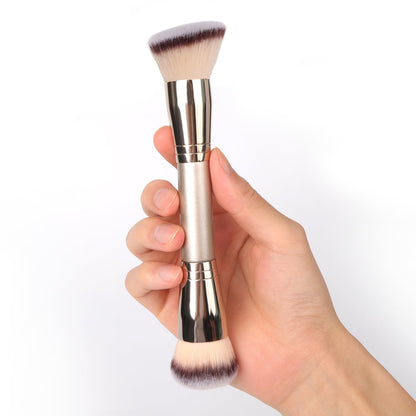 Dual-Ended Foundation Brush: Round & Angled Pro-Grade makeup brushes, 100% Vegan Synthetic Makeup Brush for Flawless Blending and Application of Liquid, Powder, Cream, Blush dpollaBuy Supplements Australia